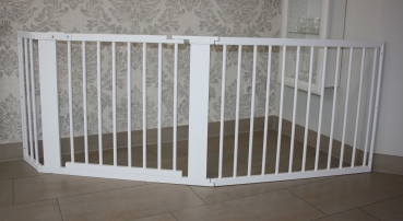 Schutzgitter Absperrgitter Türgitter Treppenschutzgitter V 207 cm weiß